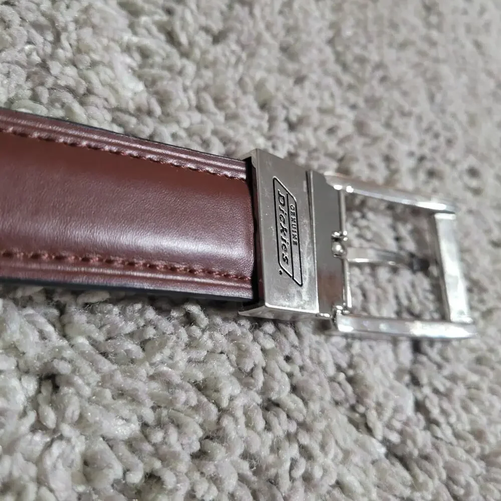 Kids Genuine Leather Reversible Belt Brown Black Dress Belt Size S 22-24